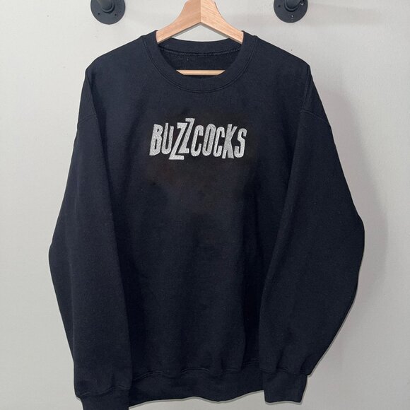 Black White Buzzcocks English Punk Rock Band Music Crewneck Sweatshirt - Picture 1 of 2